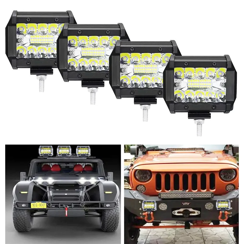 

LED Headlights 12v Offroad Spot Flood Combo Work Light LED Light Bar Super bright 6000K for Car SUV 4x4 Boat ATV Barra