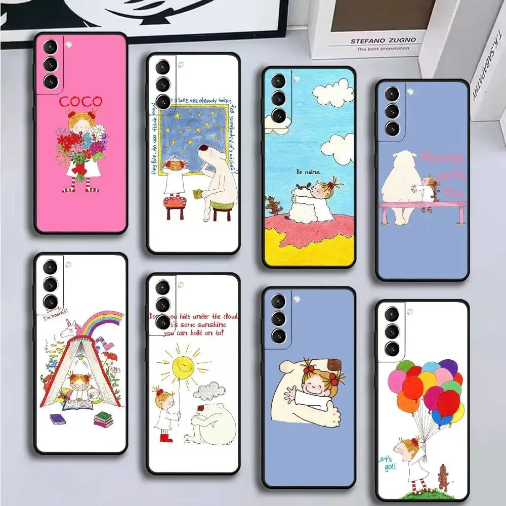 

T-E-COCO Phone Case For Samsung GalaxyA13,21s,22,31,32,52,53,71,72,73,Soft Black Cover