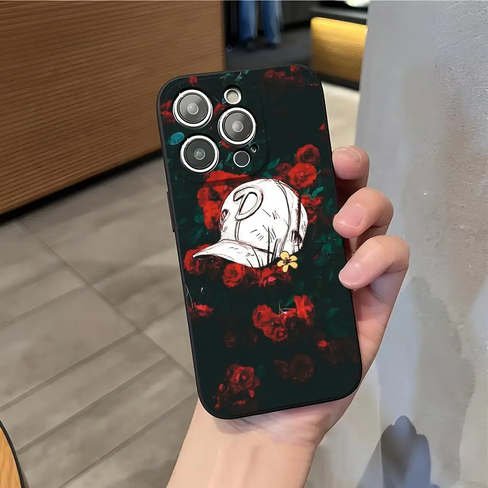 حافظة لهاتف آيفون 17 Air 16 E Pro Max 15 14 13 Mini 12 Pro 11 XS Max 7 8 Plus غلاف ناعم أسود اللون من Game The Walking Dead #2