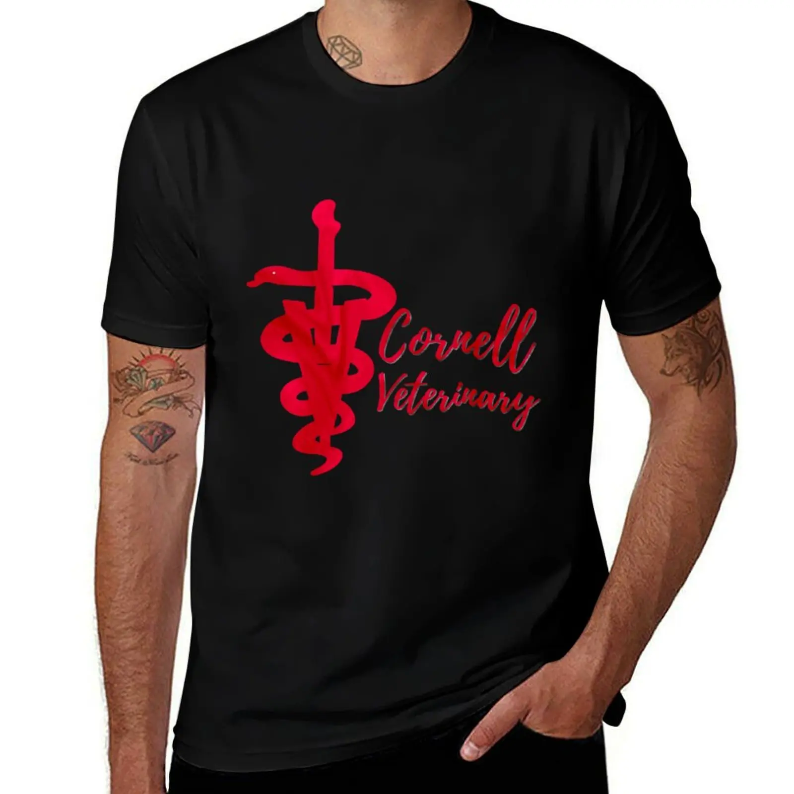 Cornell Veterinary (2) T-Shirt man t shirt cotton T-Shirt