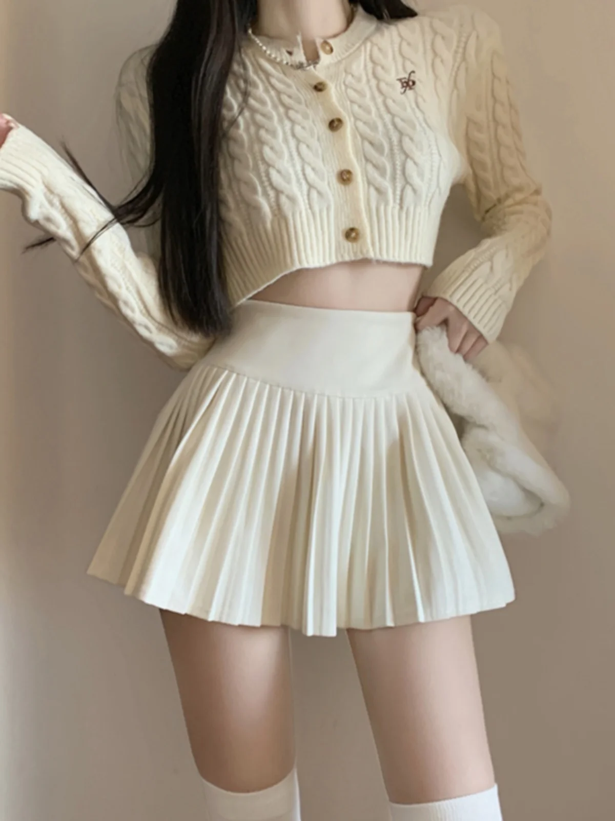 

Женская плиссированная юбка-трапеция с высокой талией для тенниса, укороченная, для ранней весны, непрозрачная, для девочек