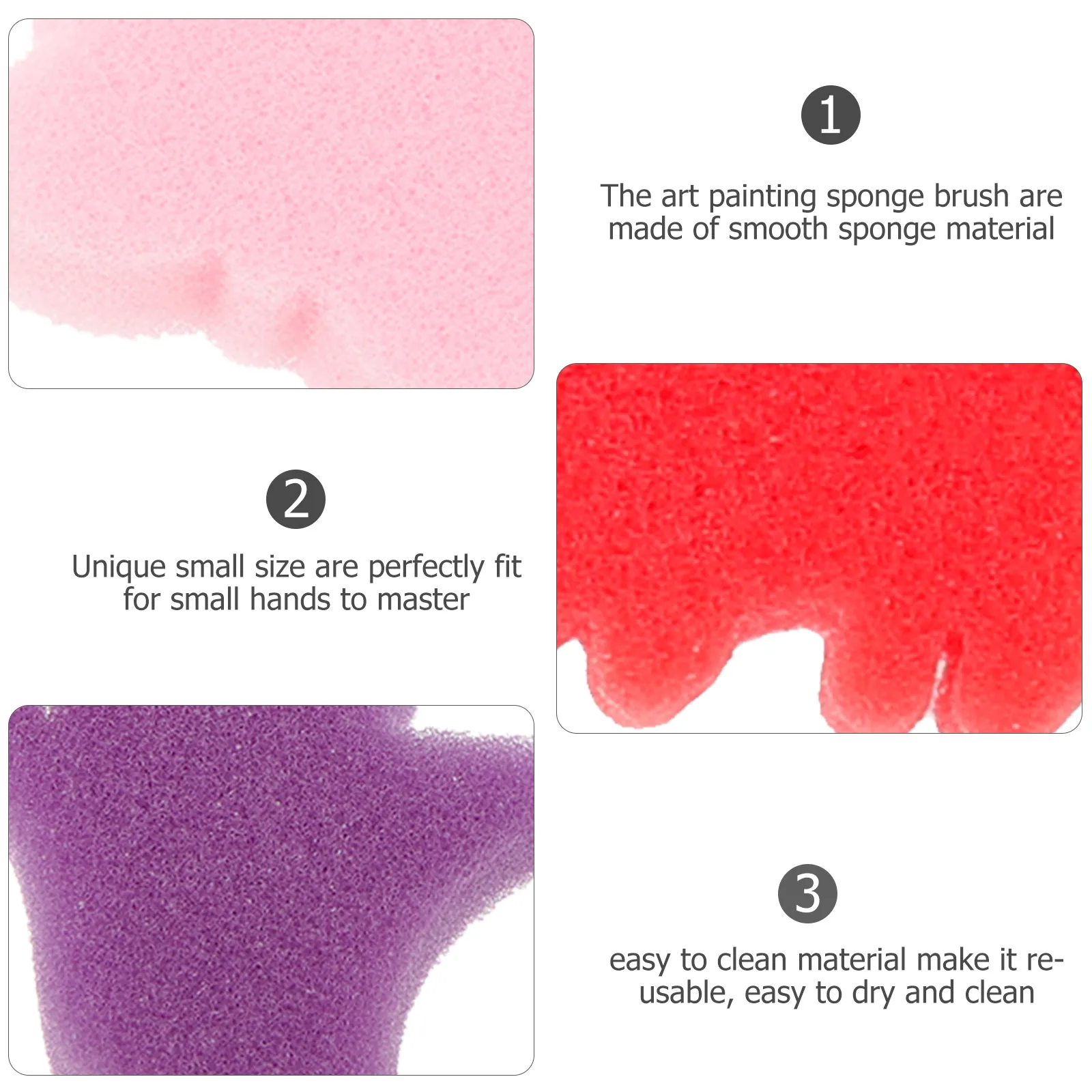 

24 Pcs Sponges Painting Set Supplies Kit Tools Kids Brush for Shapes Drawing Stamp Child