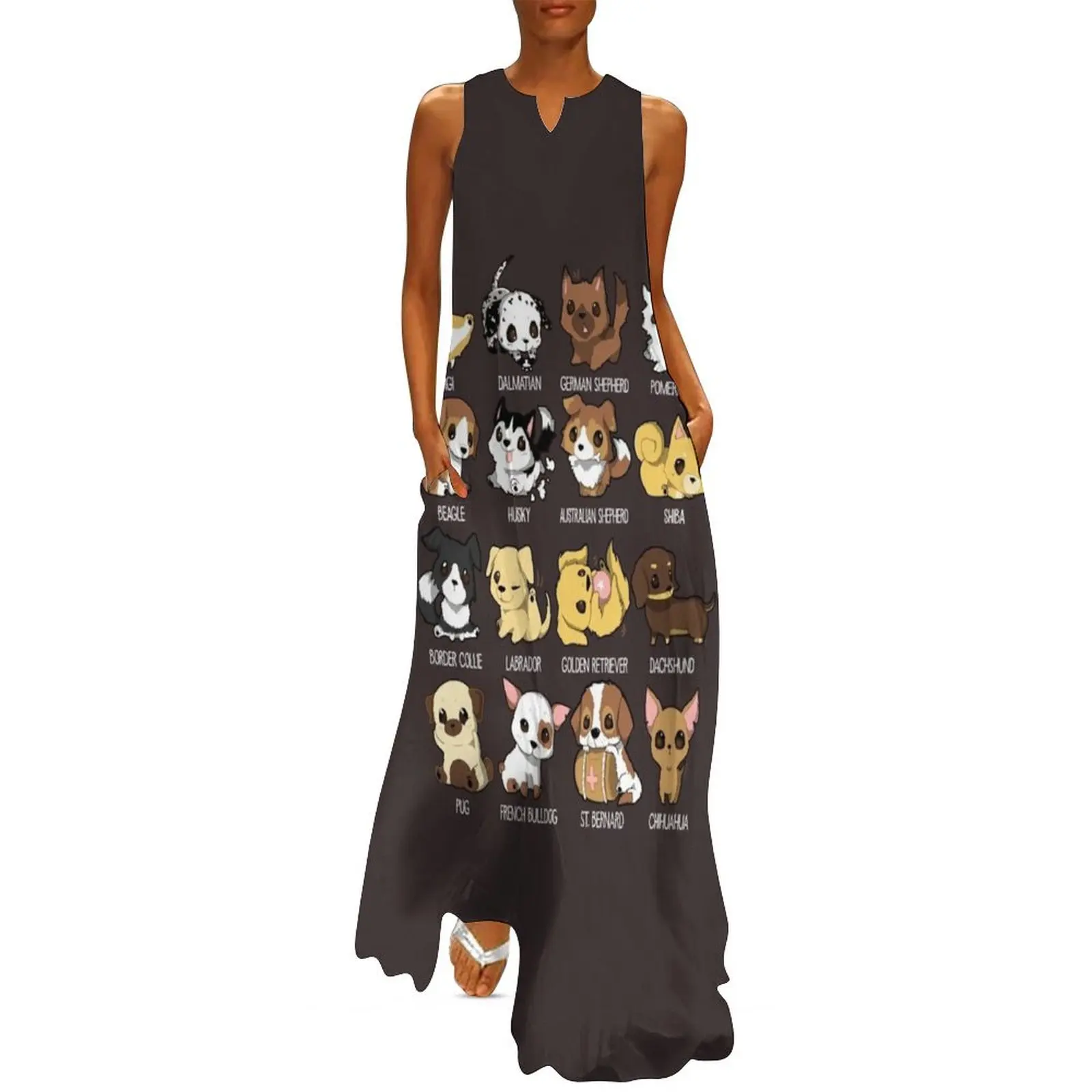 

Dog Lovers Long Dress summer dress dress korean style summer womens 2025 women clothes