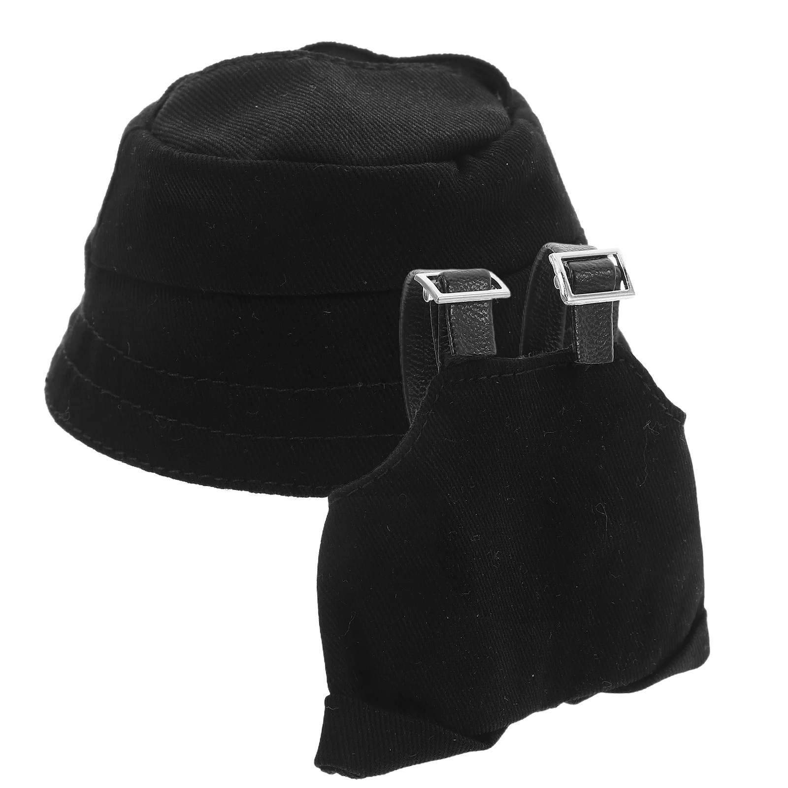 

1 set 1 Set 17Cm Clothing Set With Overalls Diy Fisherman Hat For Mini Dress Small Accessories Cosplay Costume