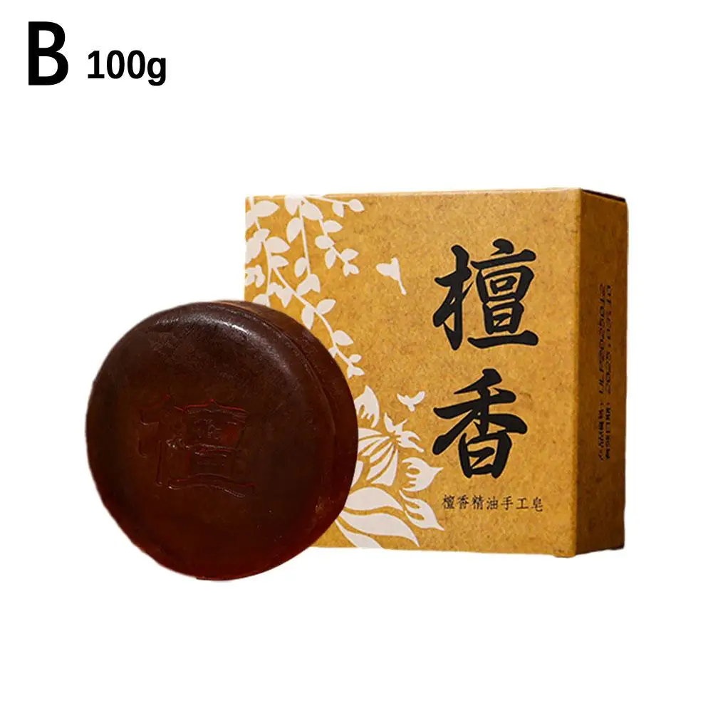 Handmade Sandalwood Soap, Face Wash, Removal Oil, Hidratante, Whitening Control, Acne Tratamento Care, K4E6, 80g, 100g