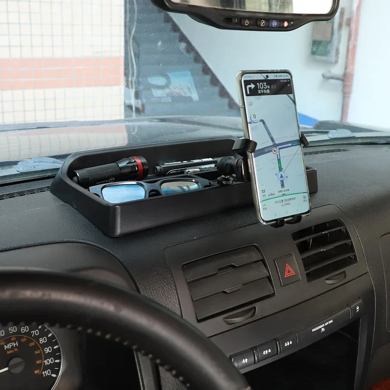 

Для Hummer H3 2005-2009 автомобильные аксессуары держатель для телефона лоток ящик для хранения держатель для телефона приборная панель центральное управление черный