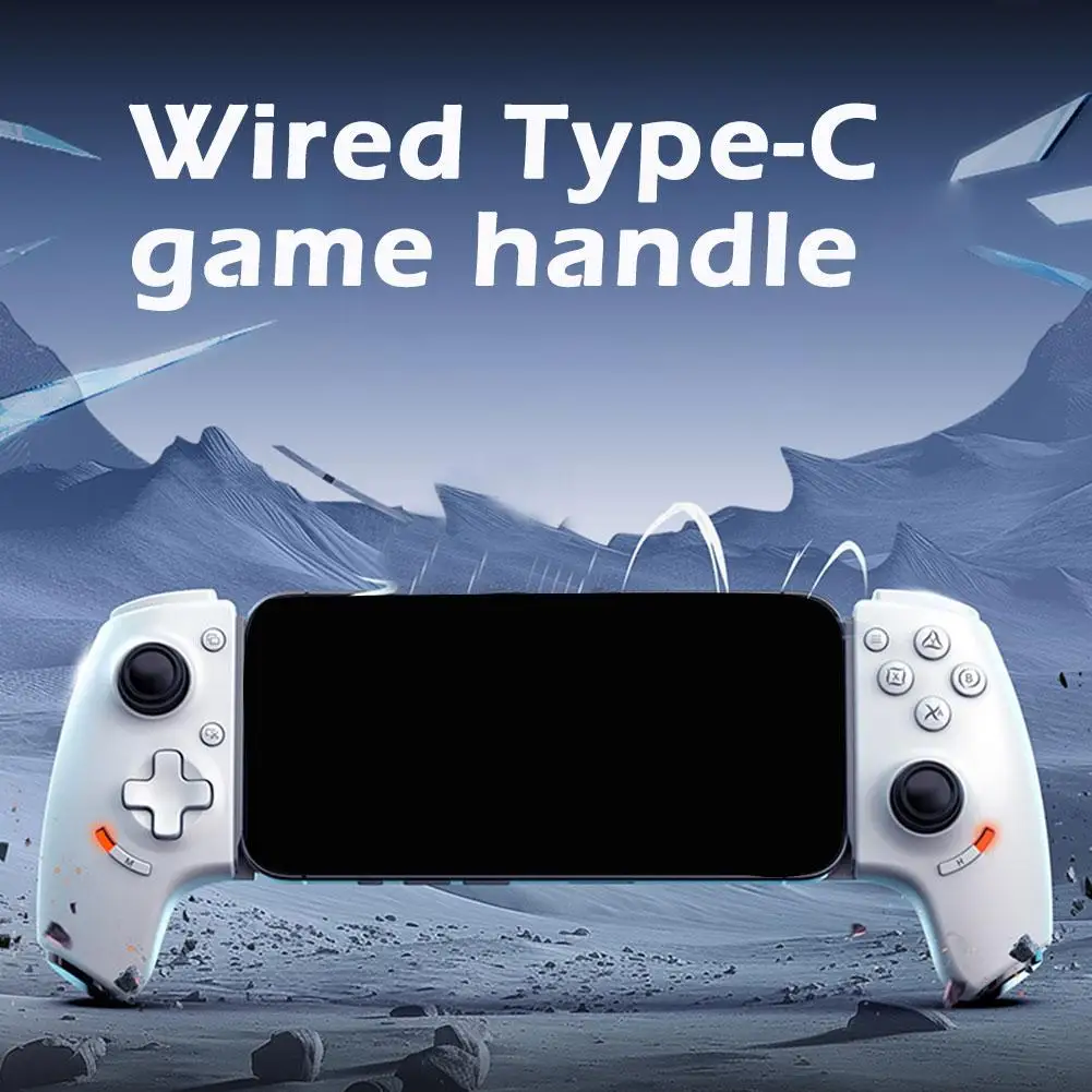 Wired TypeC Bluetooth Mobile Game Controller With Extension Contraction Hall For IPhone15 Series/Hongmeng/Speng/Android