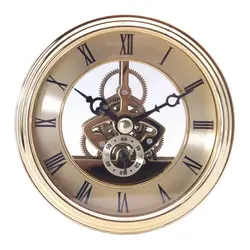 3D Small Wall Clock Retro Gold Table Clocks Wall Home Decor Shabby Chic Accessories Metal Transparent Movement Reloj Gift FZ993