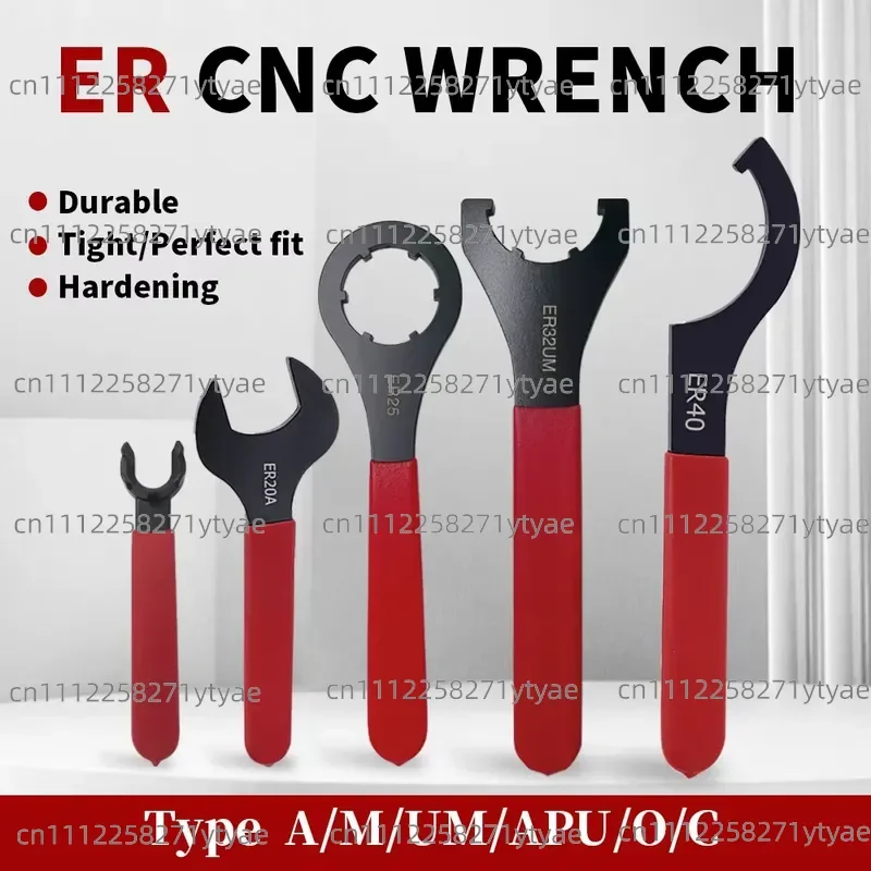 Numerical Control Milling Machine Lathe Tool ER Wrench ER8 16 20 25 32 40 A/M /C/UM Clamps Spindle Nut Wrench APU