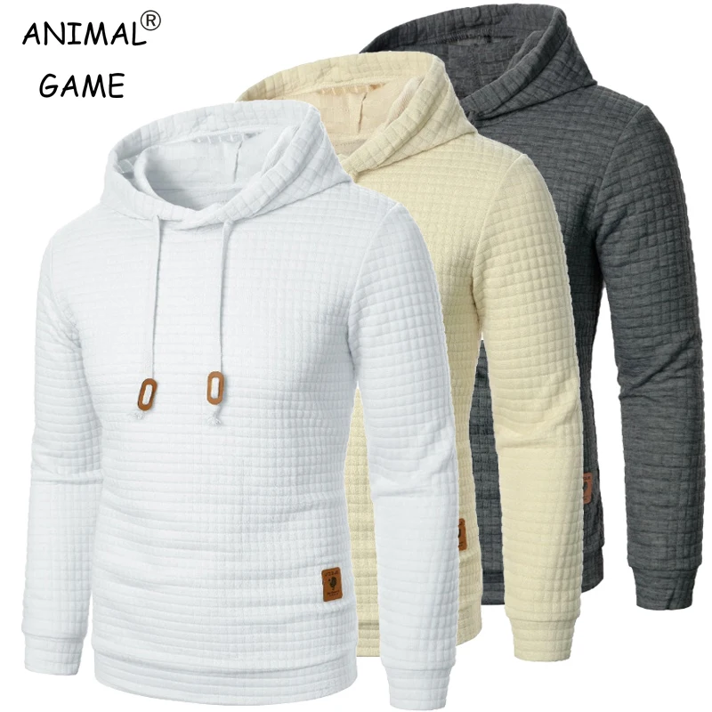 New Outdoor Men's Long Sleeve Hoodie Sweatshirts Autum Breathable Solid Color Coats Sport Streetwear Pullover Tracksuit Men