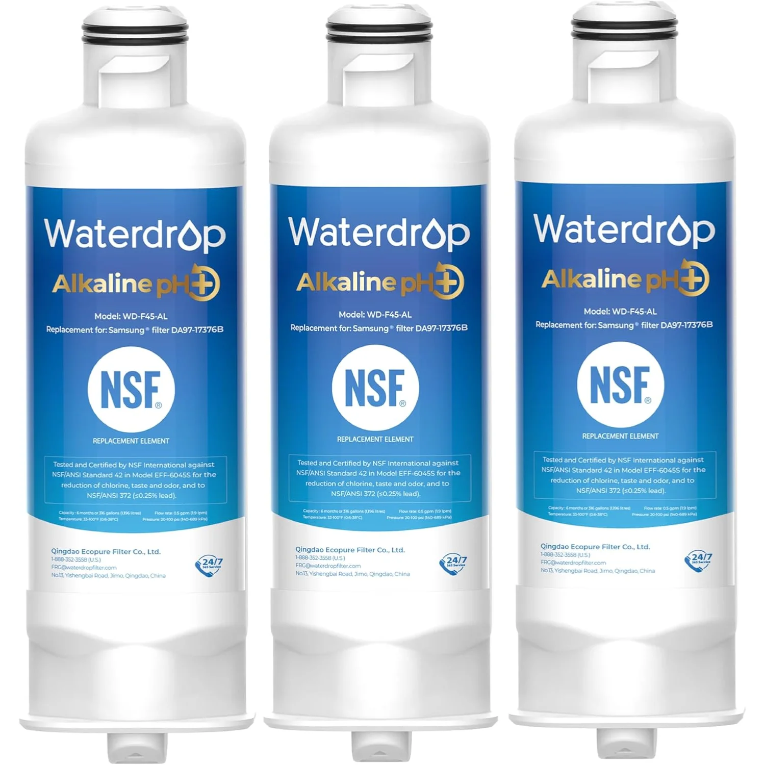 Waterdrop Alkaline DA97-17376B Water Filter, Enhances pH, Replacement for HAF-QIN/EXP, DA97-08006C, RF28R7201SR, RF28R7351SG