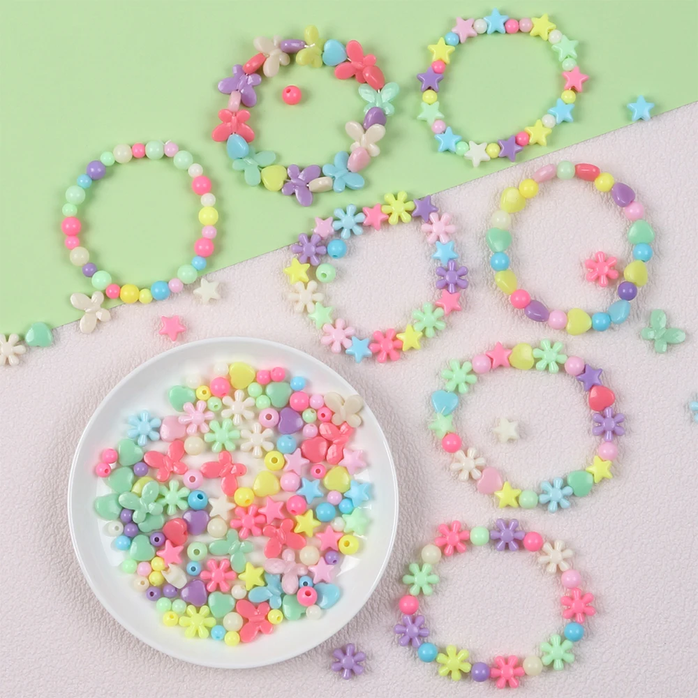 5/10/20Pcs Multicolor Random Bracelets DIY Beaded Bracelets Jewelry for Kids Birthday Party Favor Christmas Children Gifts
