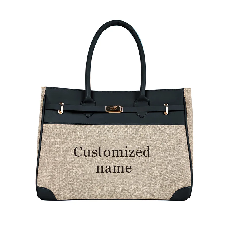 

Женская офисная сумка большой емкости, модная сумка на плечо, дорожная портативная сумка для покупок, повседневная холщовая сумка-тоут