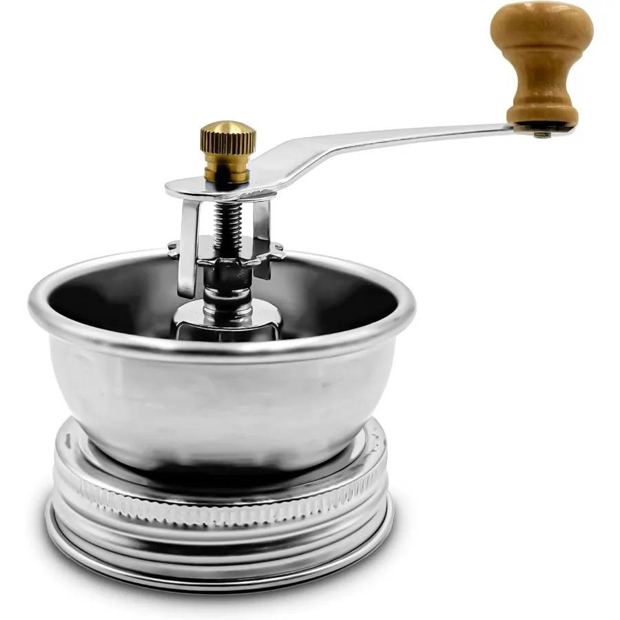 

Насадка с крышкой кофемолки из нержавеющей стали для банок Mason с обычным горлышком, ручная кривошипная мельница с защитой от ржавчины, керамика Me