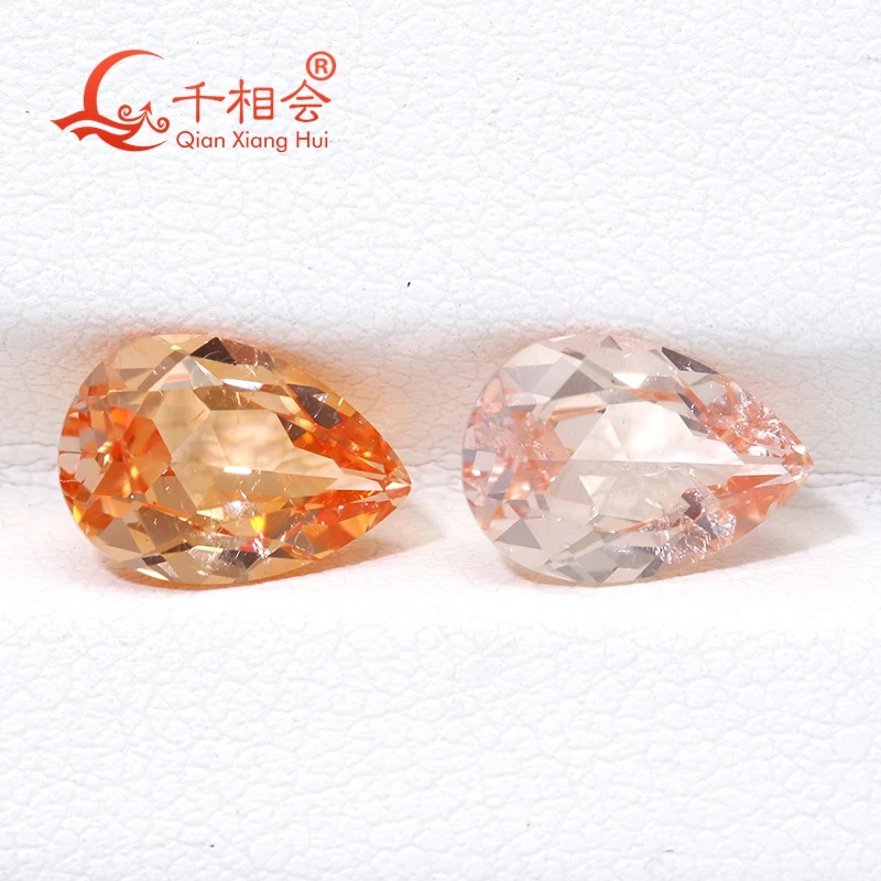 Morgan Pink/Morgan Orange color Lab-Created Sapphire Loose Gem Stone including Minor Cracks And Inclusions jewelry
