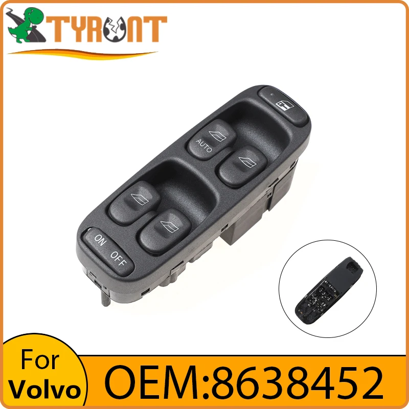 

New TYRNT Car Front Left Electric Window Lift Switch Button 8638452 For Volvo V70 S70 XC70 1997 1998 1999 2000 Car Accsesories