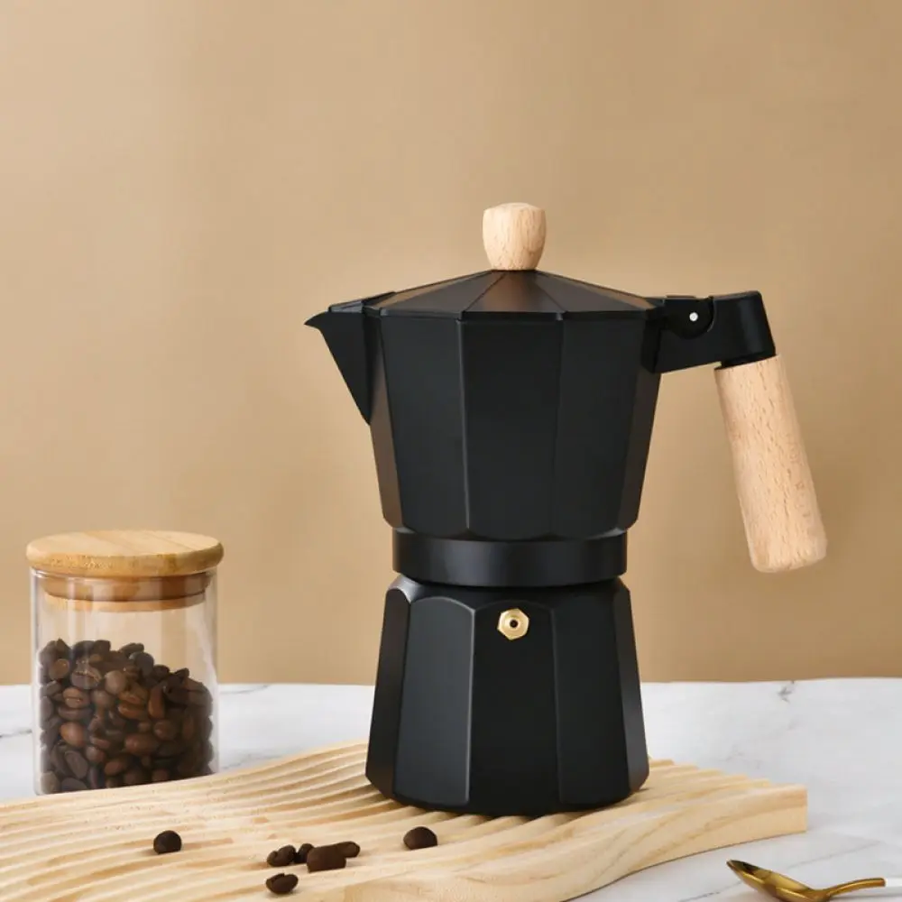 Classic Aluminum Espresso Moka Pot Italian Coffee Brewer Octagonal Stovetop Percolator Home Kitchen Coffee Tool