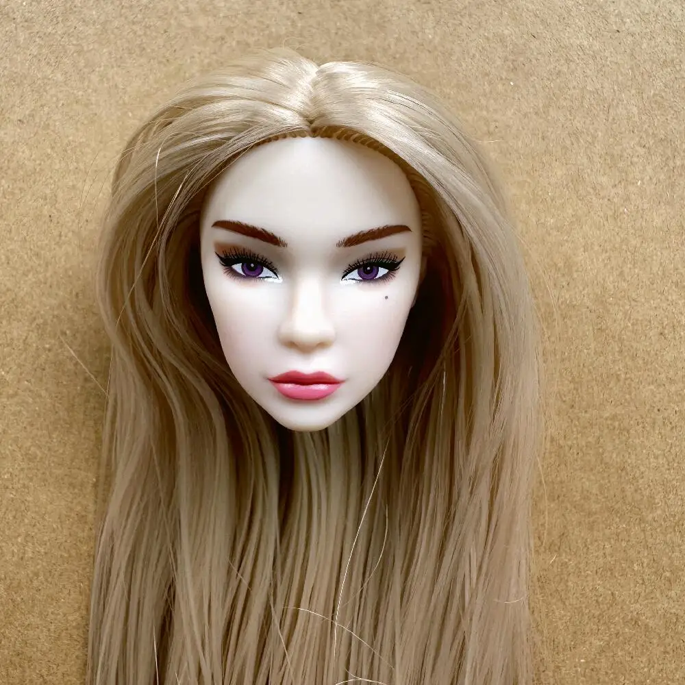 1/6 Maßstab Modellpuppenköpfe mit Maulwurfdetail, mehrfarbige Haaroptionen, braune, weiße, beige Hauttöne für Puppenbau-Sammlerstücke – Detail 30