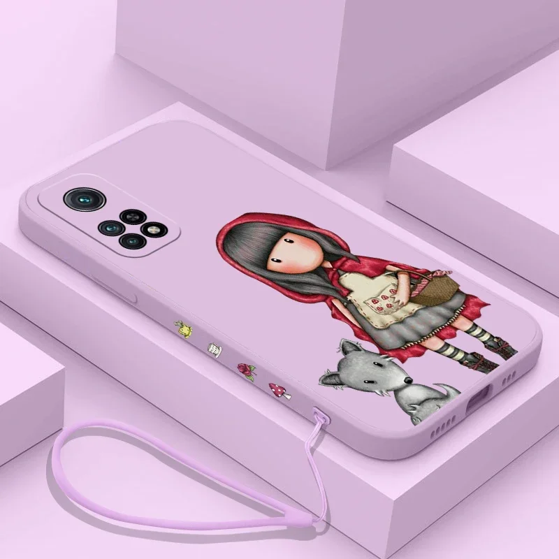 Cute Cartoon girl Gorjusses Phone Case For Xiaomi Mi 10 lite 11i Poco M2 M4 F3 X3 M3 Pro GT 5G 4G Liquid Silicone Cover