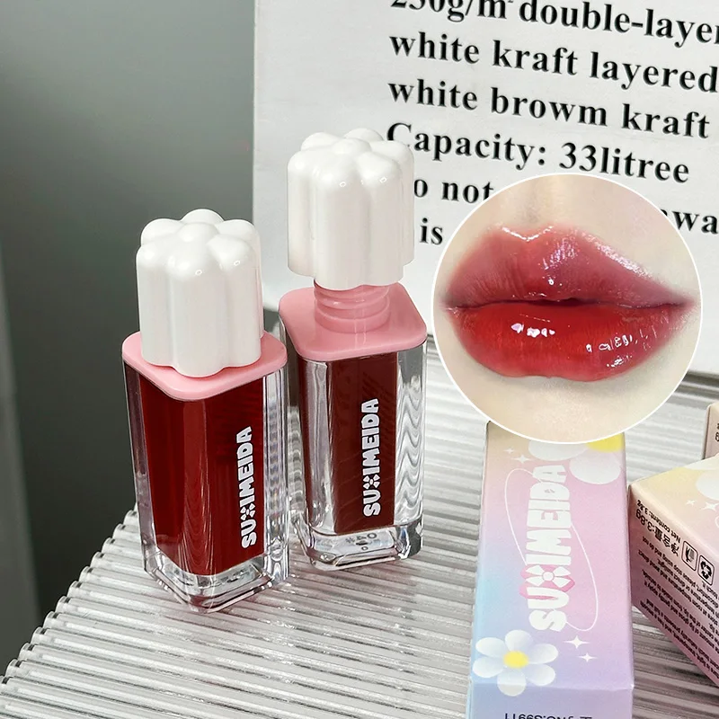 Lucidalabbra idratante a specchio, lucidalabbra Dudu Lip gloss autunno e inverno lucidalabbra a lunga durata a bassa saturazione, display a colori naturali