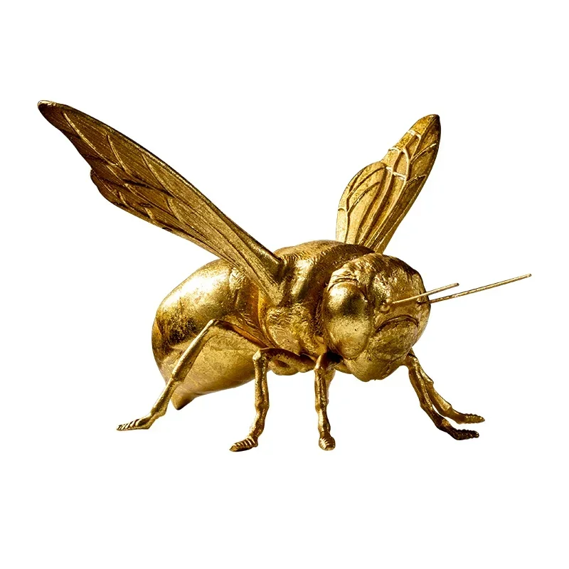 Golden Mantis Ants Giant Insects Statue Desk Decoration Honeybee Sculpture Simulated Insect Ornaments Living Room Furnishings