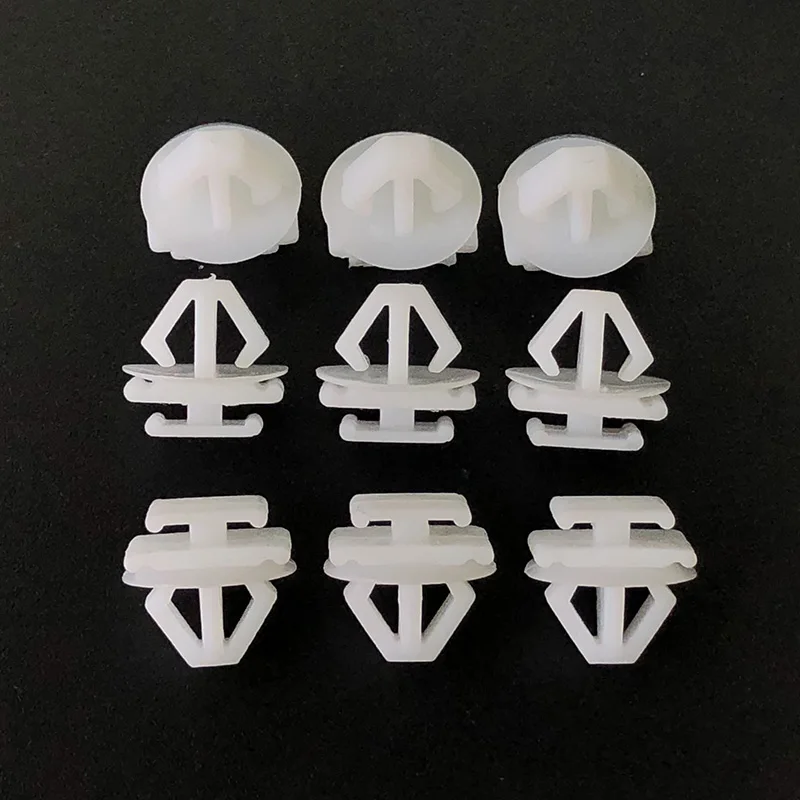 10/20PCS White ABS Expert Door Moulding Clips Trim Panel Hole Clip Push Engine Cover Fasteners For Peugeot 106 206 306 307 806