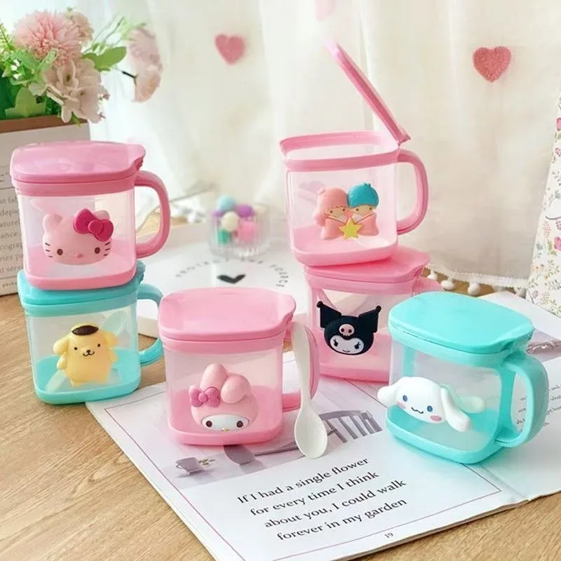 

New Sanrio Hello Kitty Kuromi My Melody Cinnamoroll Pompompurin Pochacco Seasoning Box Kitchen Creativity Ingredients Box Novel