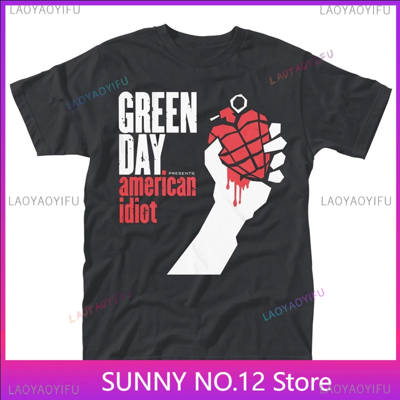 G reen Day ' American Idiot Albuum Cover ' T-shirts Men Women Oversized shirts Novelty Funny Streetwear Summer Comfortable Tee