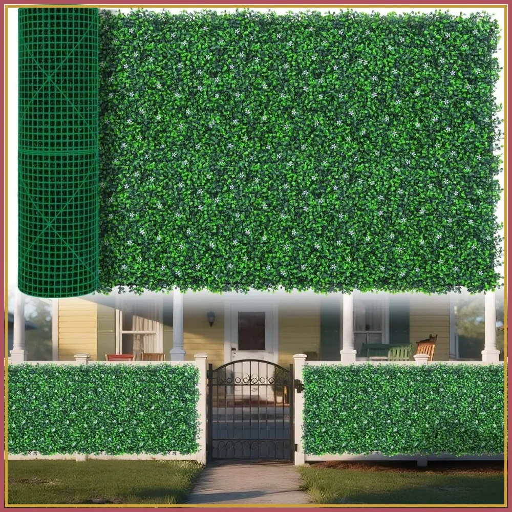 40"x120" Artificial Ivy Grass Wall Panels, UV-Anti Faux Greenery for Garden Patio Decor