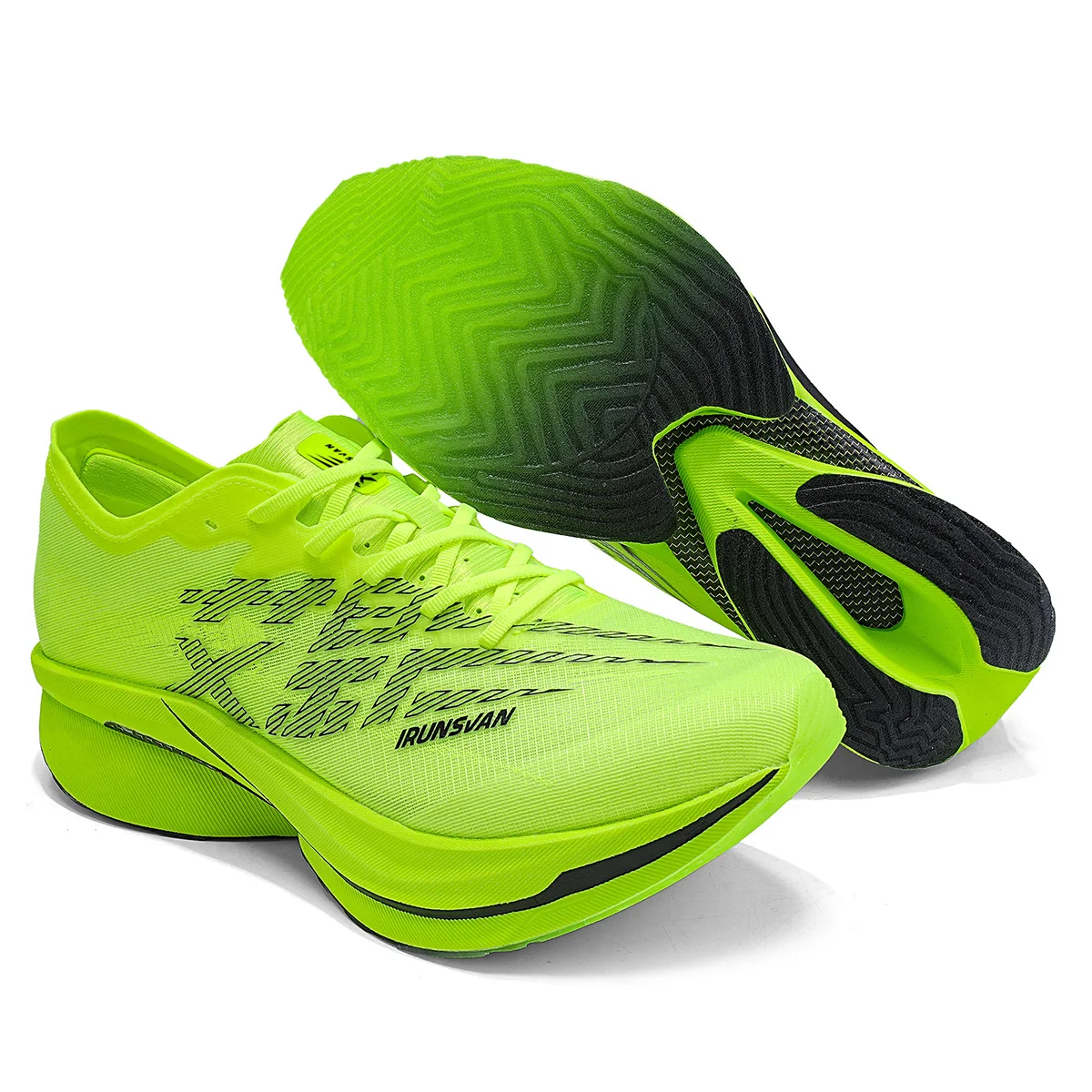 IRUNSVAN  Carbon Plate Men's Marathon Cushioning Training Shoes Comfortable Breathable Anti Slip Women's Sports Shoes 095