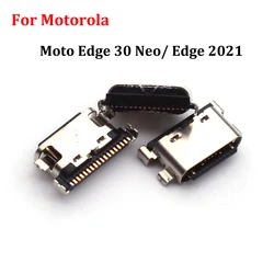 2-10pcs Type C USB Charger Charging Dock Port plug Connector Flex Cable For Motorola Moto Edge 30 Neo / edge 2021