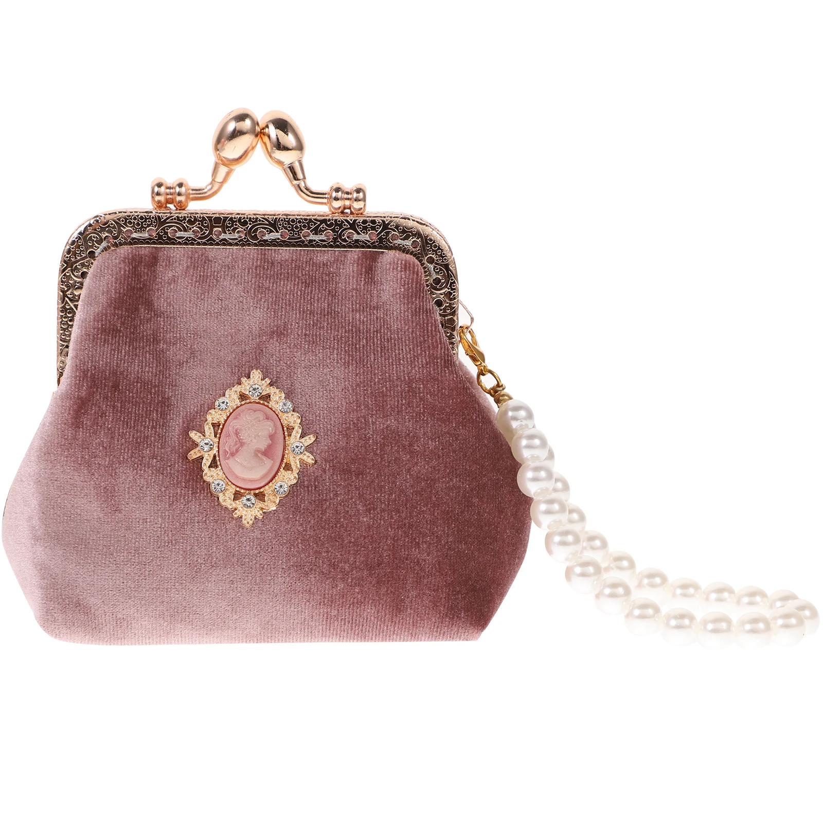 Style Coin Purse Portable Small Wallet For Women Vintage Change Bag Portable Small Wallet Lovely Pouch Pink