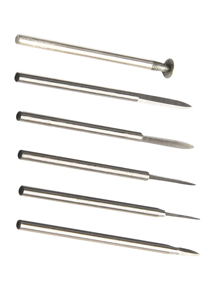 Set di punte da trapano per intaglio del legno da 6 pezzi per utensile rotante 6 pezzi accessori per trapano per incisione punta per artigianato in legno strumento di macinazione 3mm