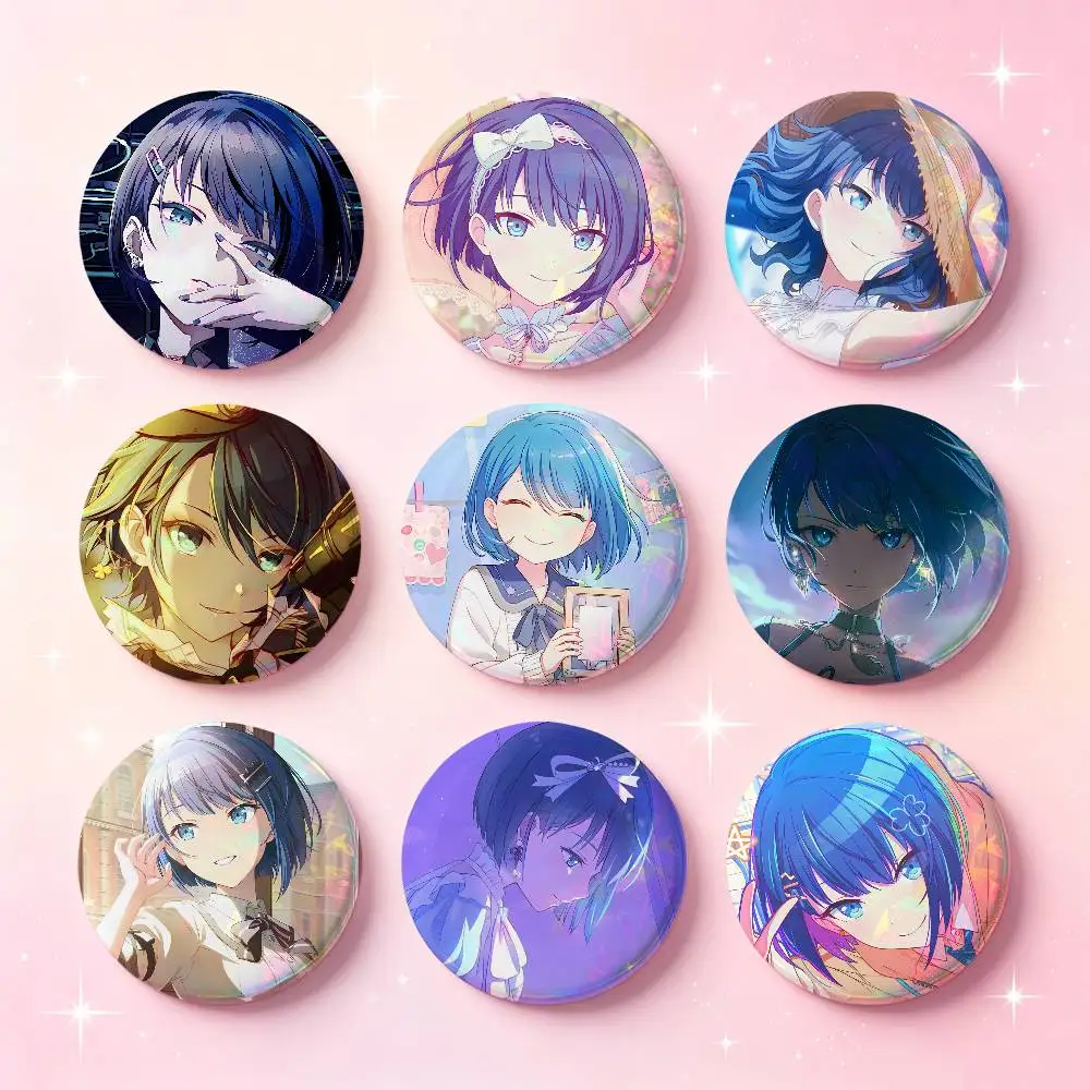 Kiritani Haruka Anime Figure Badges Button Round Creative Pin Brooch Badge Bag Decor Accessories Fans Collect Friends Gifts