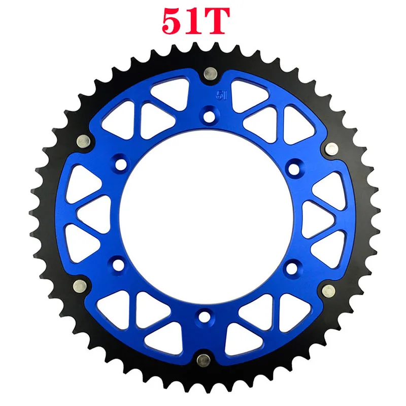 AHL Motorcycle 45T - 52T Rear Sprocket For YAMAHA WR125 YZ125 TTR230 WR250 YZ250 WR450 YZ450 WR400 YZ400 WR426 YZ426 YZ450F 250