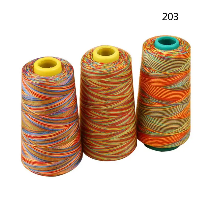 Yards Graident Rainbow Polyester Embroidery Sewing Thread Stitching Yarn Dropsale