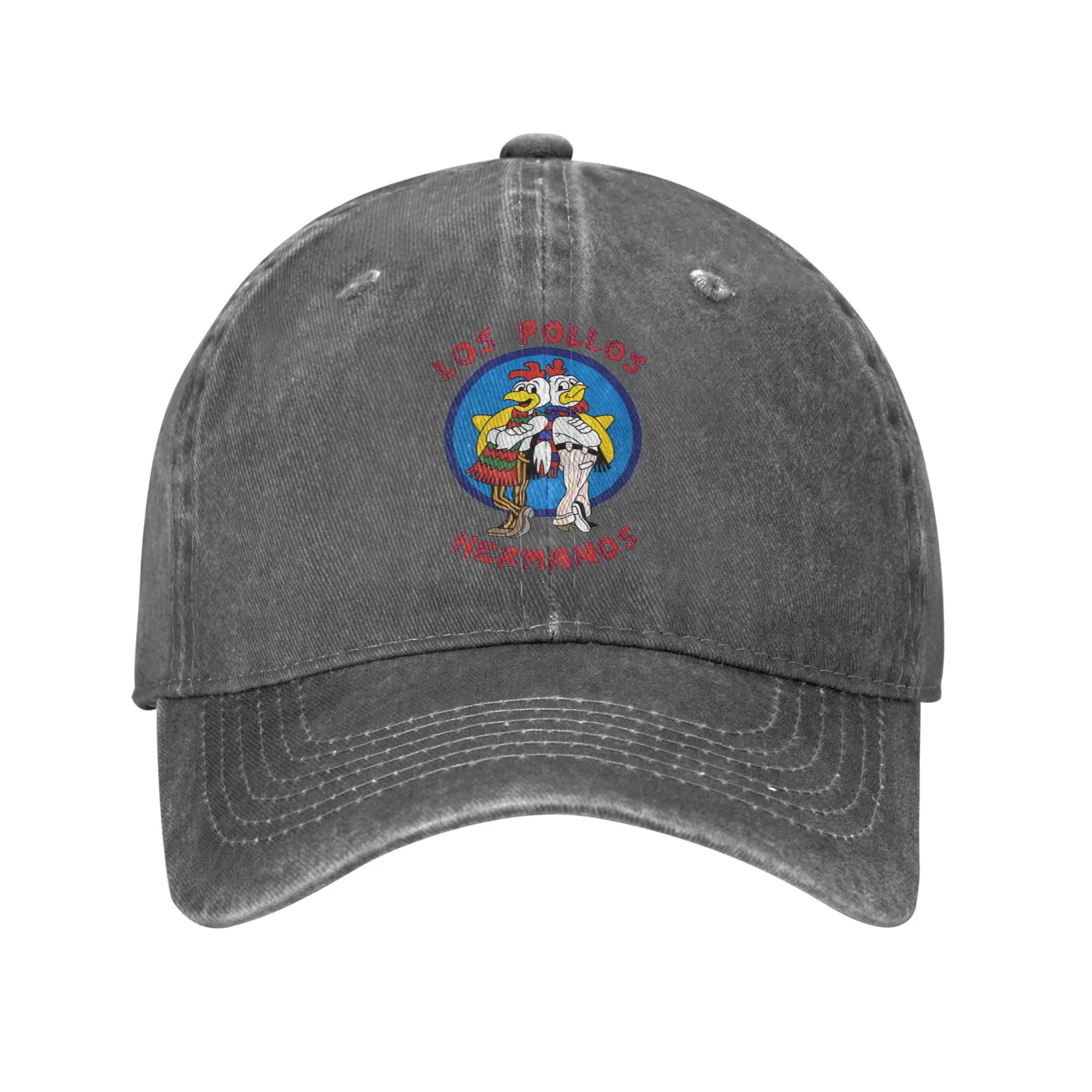 Boné de Beisebol Casual Personalizado Breaking Bad LOS POLLOS Hermanos em Jeans Lavado Ajustável Unissex para Verão