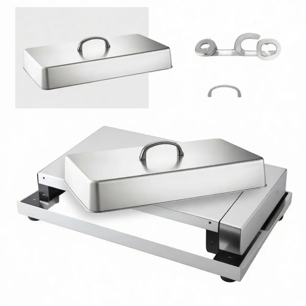 Outdoor BBQ Grill Square Basting Cover Food Grade Stainless Steel Melting Dome Steak Burger Lid Kitchen Cooking Supplies
