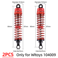 Wltoys 104009 Original RC Shocks Absorber Damper 1972 Aluminium Alloy 1/10 Scale Truck Off-Road Racing Buggy Shocks RC Car Parts