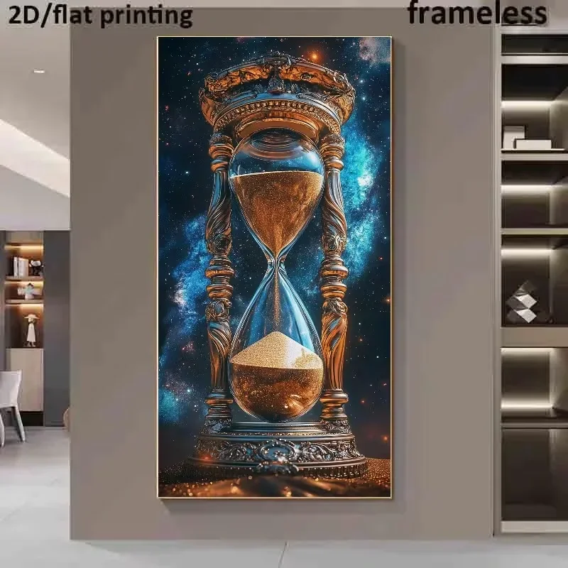Multiple sizes 1pc frameless Large size Canvas Painting,2D Flat, 2D Flat, 1pc 19*39In/50*100Cm Hourglass Of Eternity Canvas Pain