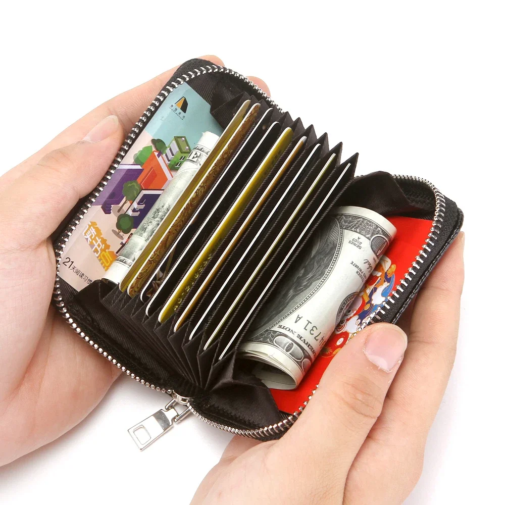 Women PU Wallets Men Zipper Id Badge Holder Box Coins Bank Card Organizer Minimalist Wallet Ticket Credit Card Bag Coin Purse