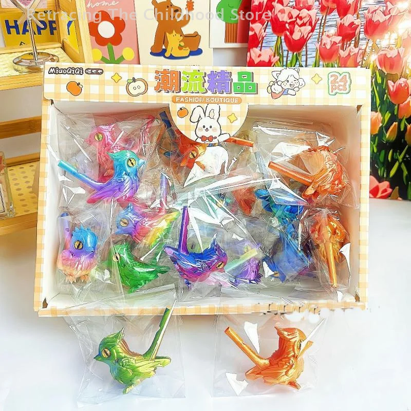 2 pçs 3d impresso pássaro apito musical injeção de água instrumento decorativo apito ornamentos para casa desktop (cor aleatória)
