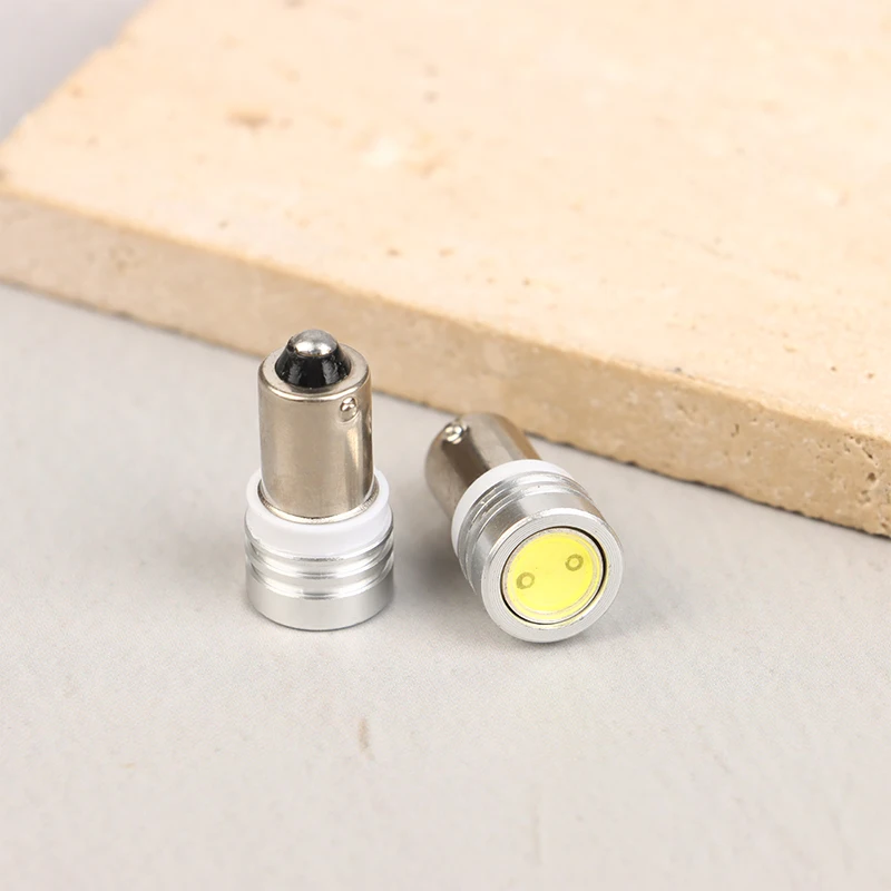 2 pièces BA9S LED 1W voiture lumière COB Auto cabine lampes intérieur côté lumières Instrument lampe DC 12V Led largeur indicateur lumineux