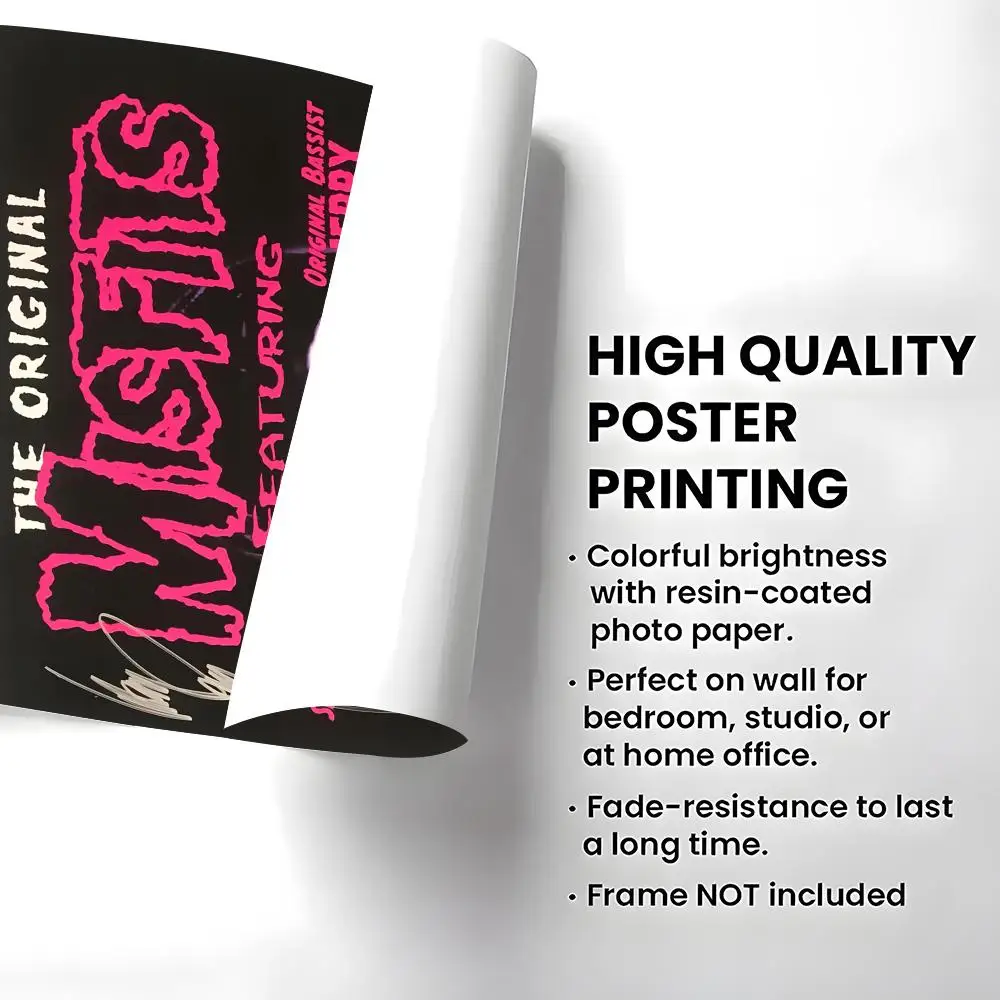 Band The Misfits Poster High-definition  poster stickers, suitable for bedroom, living room, home decoration