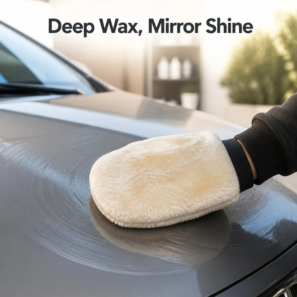 Car Wash Mitt Gloves Chenille Cleaning Soft Plush Double Sided 2 in 1 Scratch Free Absorbent Detailing Washing Waxing Polishing