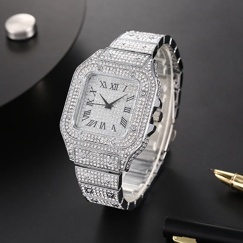 

Men's Fashion Elegant High-End Analog Zinc Alloy Watch With Rhinestones