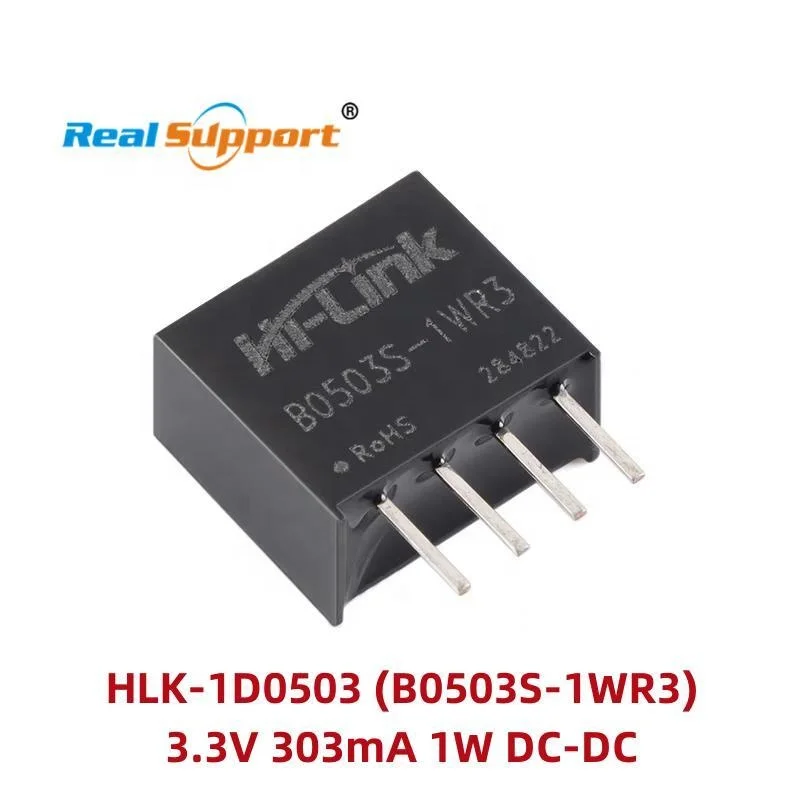 More Efficient! B0503S-1WR3 Isolated Micro Power Module DC- DC HLK-1D0503 5V to 3.3V 303mA 1W instead of B0503S-1WR2