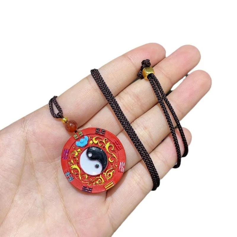 Natural Cinnabar Order Wulei Order Pendant for Men and Women, Versatile Personality