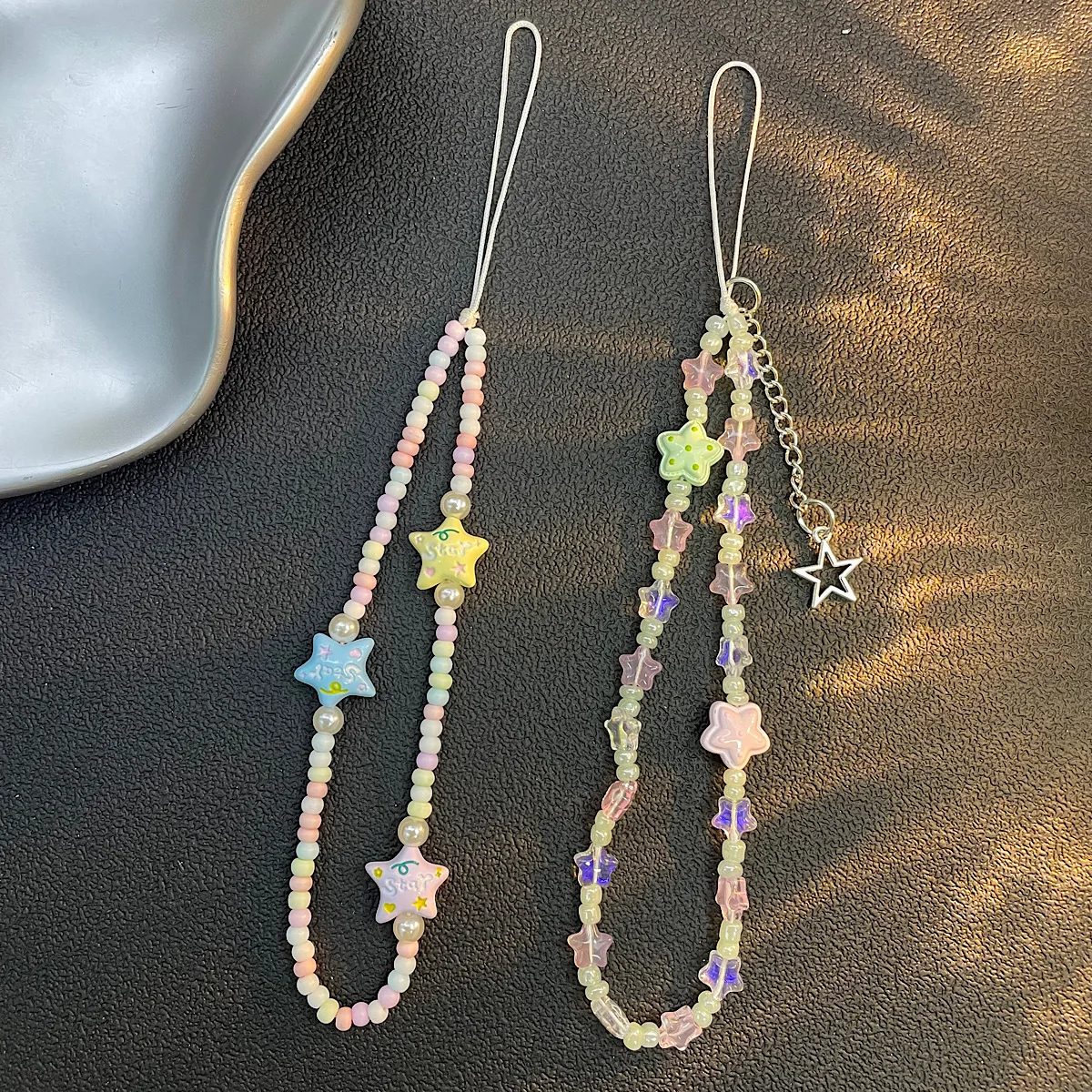 

DIY Ins модный браслет для девочек со звездой, цветная цепочка для телефона из бисера, ручная камера, цепочка «сделай сам», цепочка CCD