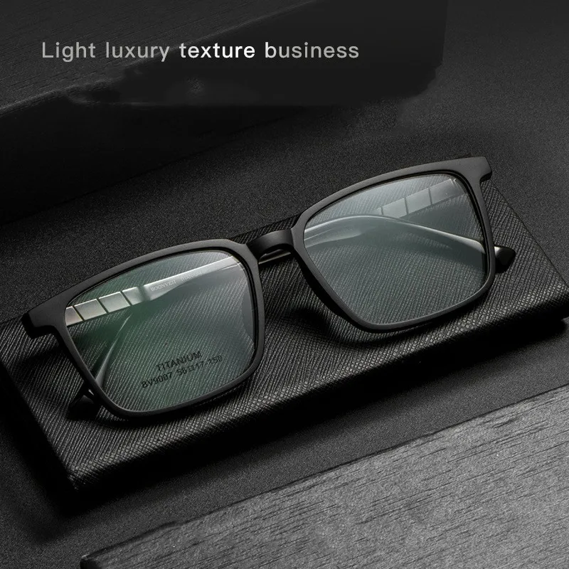 HDCRAFTER Eyewear Frame Men Retro Square Titanium Myopia Reading Eyeglasses Optical Prescription Glasses Frame For Women